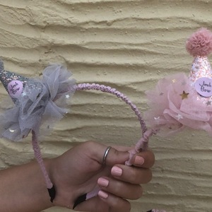 Παιδικές Στέκες "Fairy Hat"σε 2 χρώματα - γενέθλια, δώρα γενεθλίων, στέκες μαλλιών παιδικές, αξεσουάρ μαλλιών, στέκες - 3