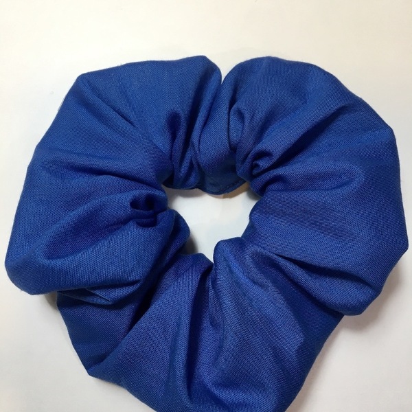 Handmade Scrunchie Electric Blue - λαστιχάκια μαλλιών - 2