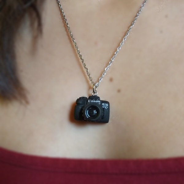 Κολιέ canon φωτογραφική μηχανή - charms, πηλός, κοντά, για φωτογραφίες