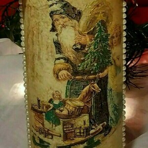 Φωτιζόμενο μπουκάλι - διακοσμητικά, χριστούγεννα, άγιος βασίλης, διακοσμητικά μπουκάλια - 3