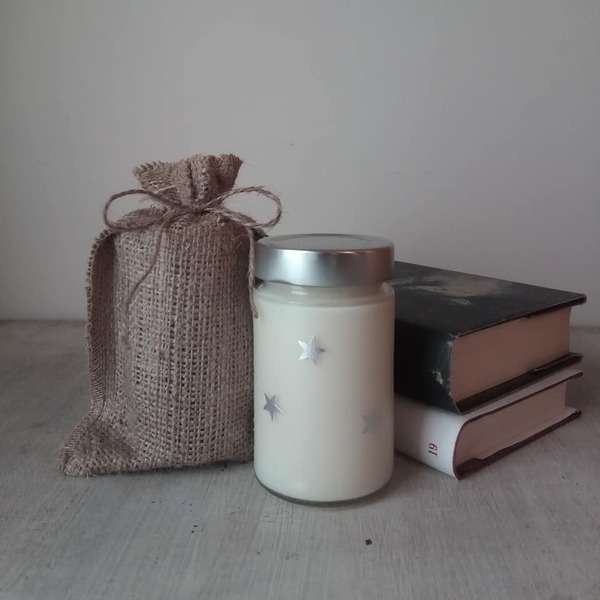 κερί σόγιας με άρωμα μέλι & γιασεμί - γυαλί, δώρο, αρωματικά κεριά, διακοσμητικά - 3
