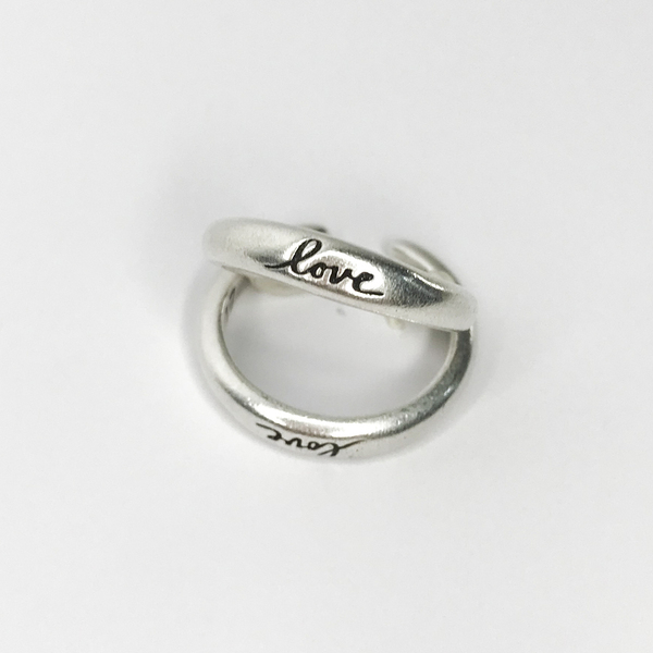 Δαχτυλίδι "Love" - επάργυρα, βεράκια, αυξομειούμενα - 2