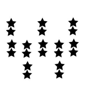 Αυτοκόλλητα Τοίχου Μαύρα Αστέρια από βινύλιο Σετ 20 Τεμαχίων 7x7εκ - κορίτσι, αγόρι, αστέρι, διακοσμητικά