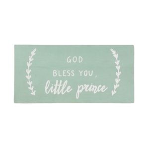 "God bless you little prince" - Ξύλινη πινακίδα 40 × 20 εκ. για το βρεφικό / παιδικό δωμάτιο / δώρο βάπτισης - αγόρι, μικρός πρίγκιπας, δώρα για βάπτιση, ταμπέλα