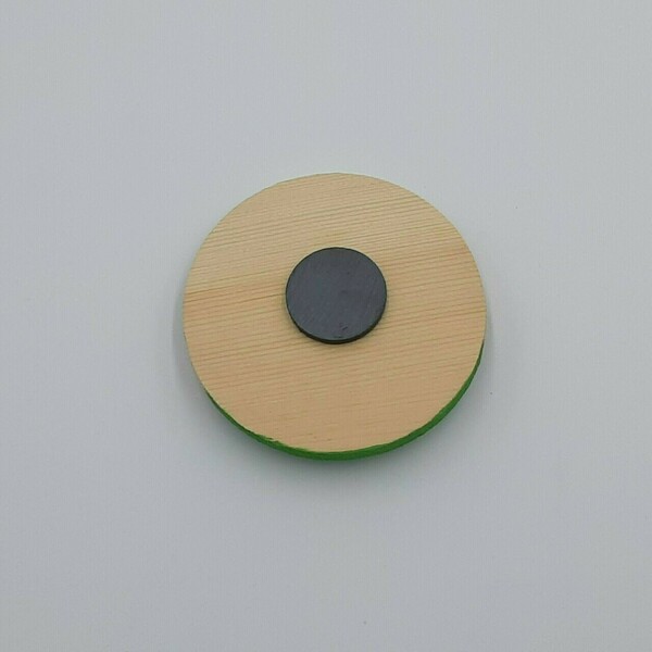 Ξύλινο μαγνητάκι με παράσταση από βότσαλα, κούνια (9cm) - ξύλο, χειροποίητα, διακοσμητικά, ιδεά για δώρο, μαγνητάκια ψυγείου - 5