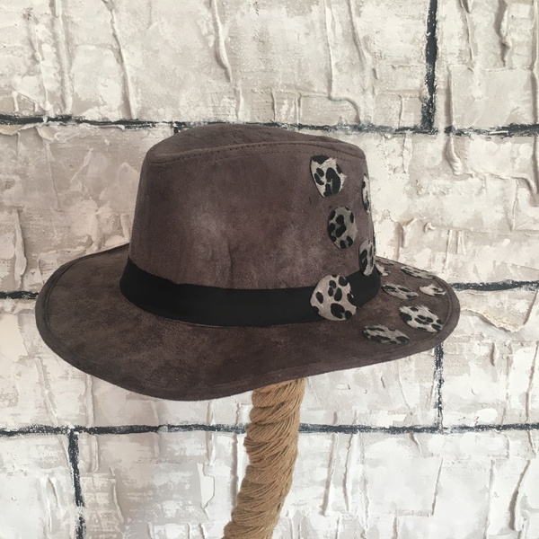 Καπέλο χειμωνιάτικο - Gray leopard - χειμωνιάτικο, καπέλα - 2