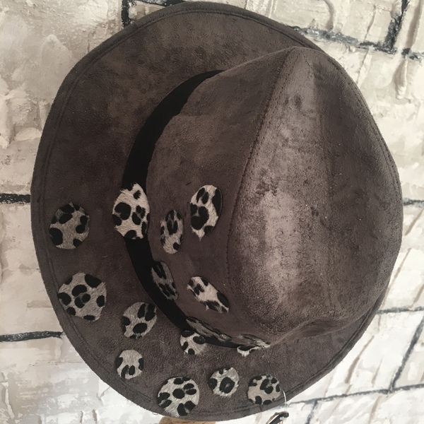Καπέλο χειμωνιάτικο - Gray leopard - χειμωνιάτικο, καπέλα - 5