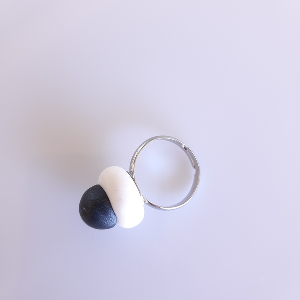"Allure" Χειροποίητο δαχτυλίδι από πηλό - πηλός, μικρά, αυξομειούμενα