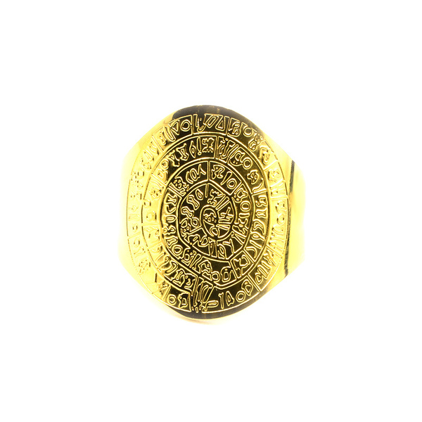 Δαχτυλίδι από Ανοξείδωτο Ατσάλι Phaistos Gold - ατσάλι - 2