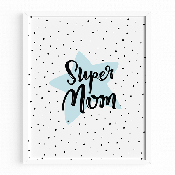 Ξύλινο Καδράκι "Σούπερ Μαμά" σε 3 Χρώματα|Δώρο για την Μαμά 21x30εκ. - πίνακες & κάδρα, δώρο, αγάπη, μαμά, δώρα για γυναίκες