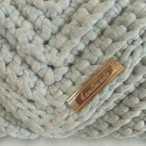 Crochet Γκρι Φάκελος - φάκελοι, clutch, all day, χειρός, πλεκτές τσάντες - 2