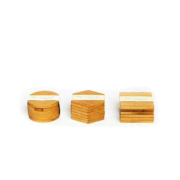 Ξύλινο σουβέρ στρογγυλό σετ 6τεμ. - ξύλο, είδη σερβιρίσματος - 4