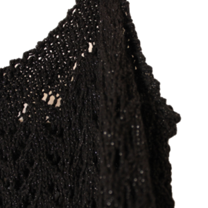 knitted top black - crop top - 3