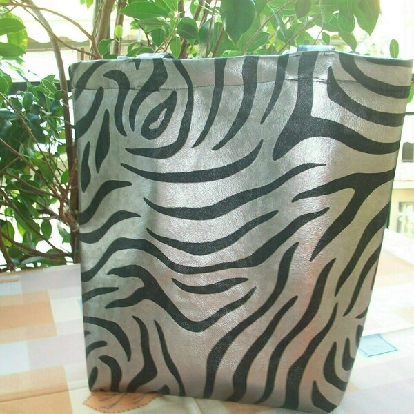 Τσάντα για ψώνια/ Tote / Δερματίνη zebra - animal print, ώμου, all day, δερματίνη, tote - 2