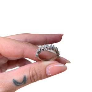 Δαχτυλίδι ορειχάλκινο με λευκά ζιρκόν - ορείχαλκος, αυξομειούμενα - 2