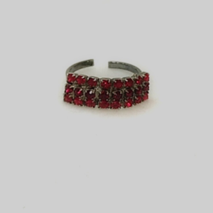 Vintage Δαχτυλίδι με Κόκκινες Πέτρες - μικρά, αυξομειούμενα