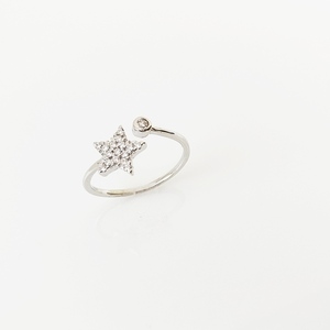 Ασημένιο δαχτυλίδι με αστέρι - ασήμι, ασήμι 925, αστέρι, μικρά, αυξομειούμενα - 4
