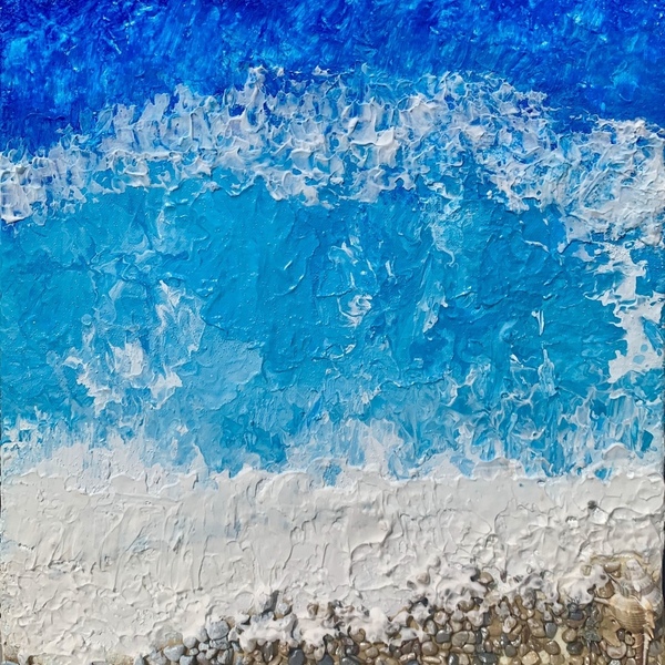 Blue Waves - πίνακες & κάδρα, θάλασσα, πίνακες ζωγραφικής