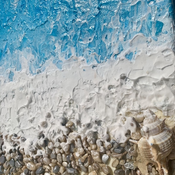 Blue Waves - πίνακες & κάδρα, θάλασσα, πίνακες ζωγραφικής - 2