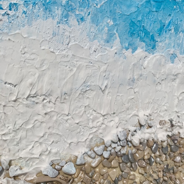Blue Waves - πίνακες & κάδρα, θάλασσα, πίνακες ζωγραφικής - 4