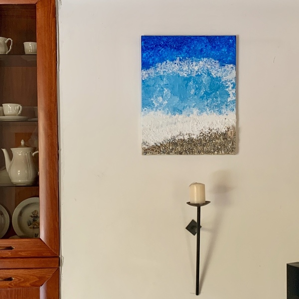Blue Waves - πίνακες & κάδρα, θάλασσα, πίνακες ζωγραφικής - 5