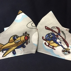 Παιδική υφασμάτινη μάσκα, πλενομενη με αεροπλάνα - κορίτσι, αγόρι, για παιδιά, μάσκα προσώπου, παιδικές μάσκες - 2