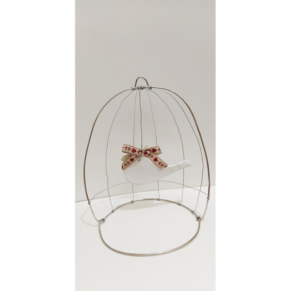Bird in Cage - Διακοσμητικό πουλάκι σε Ανοικτό Κλουβί - δώρο, διακόσμηση, βαφτιστήρι, διακοσμητικά