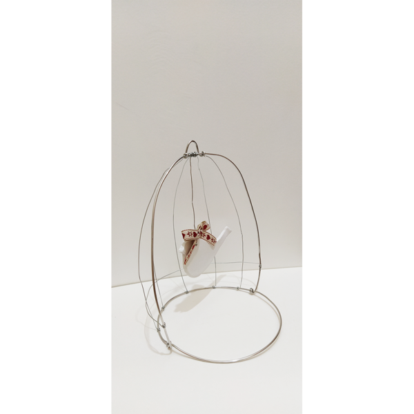 Bird in Cage - Διακοσμητικό πουλάκι σε Ανοικτό Κλουβί - δώρο, διακόσμηση, βαφτιστήρι, διακοσμητικά - 5