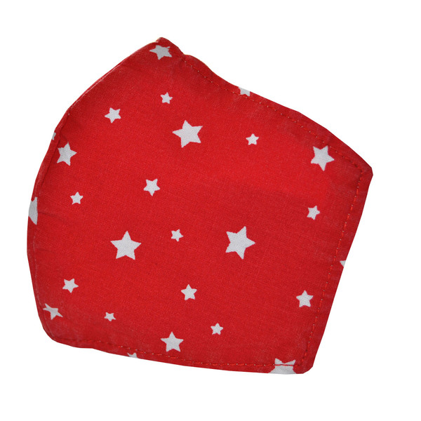 Παιδική μάσκα προστασίας κόκκινα αστέρια - κορίτσι, αγόρι - 2