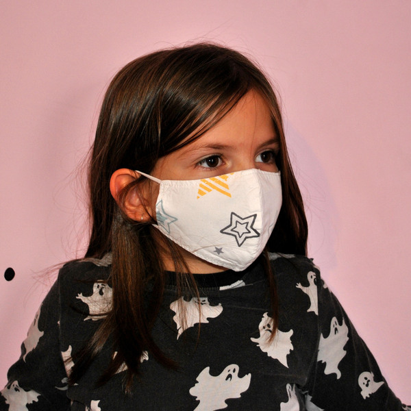 Παιδική μάσκα προστασίας πολύχρωμα αστέρια - κορίτσι, αγόρι