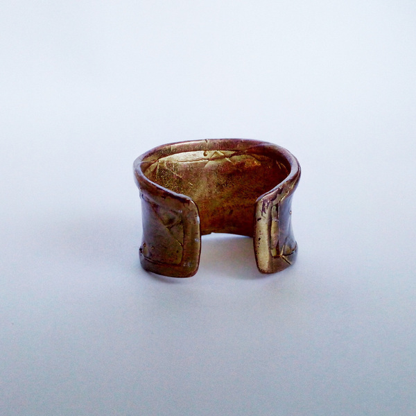 Μπρούντζινο χειροποίητο δαχτυλίδι - μπρούντζος, μεγάλα, αυξομειούμενα, φθηνά - 3
