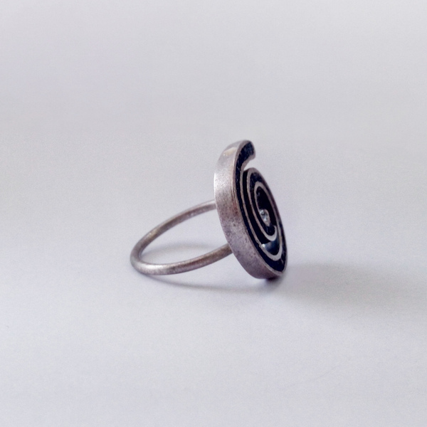 Επάργυρο χειροποίητο δαχτυλίδι με πέτρα Λάπις λάζουλι - επάργυρα, μπρούντζος, μεγάλα, αυξομειούμενα, φθηνά - 3