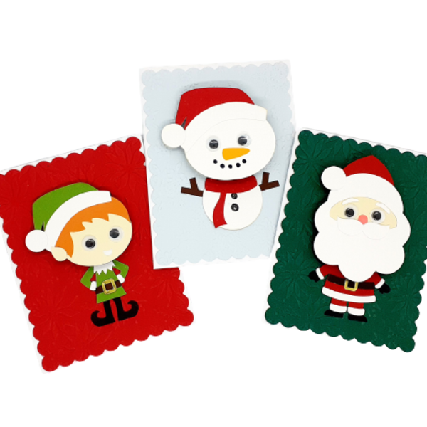Ευχετήριες Κάρτες Χριστουγέννων - κάρτα ευχών, χιονάνθρωπος, άγιος βασίλης, ευχετήριες κάρτες