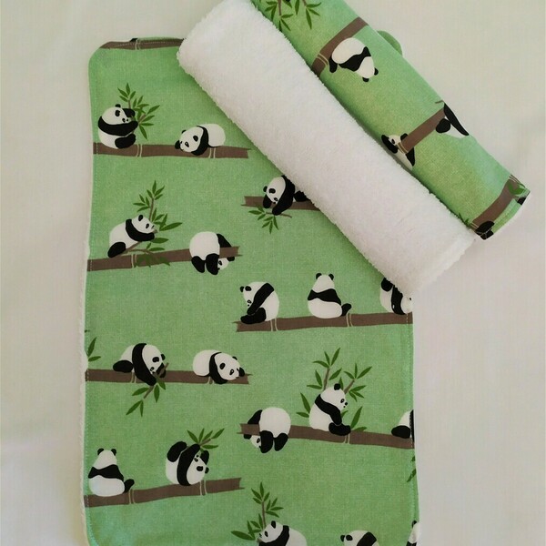 Σετ 3 πανάκια φροντίδας με σχέδιο Panda - κορίτσι, αγόρι, δώρο, πετσέτες