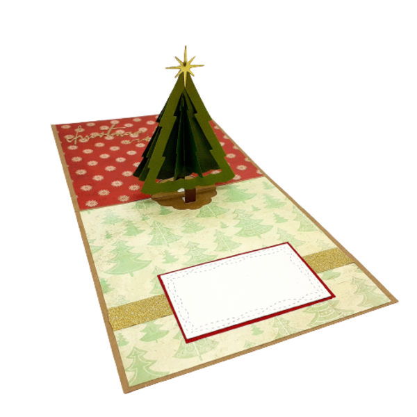 Τρισδιάστατη Κάρτα Χριστουγέννων - Δεντράκι - 3d, χριστουγεννιάτικο δέντρο, κάρτα ευχών, ευχετήριες κάρτες, δέντρο