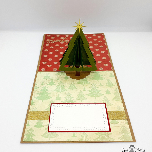 Τρισδιάστατη Κάρτα Χριστουγέννων - Δεντράκι - 3d, χριστουγεννιάτικο δέντρο, κάρτα ευχών, ευχετήριες κάρτες, δέντρο - 2