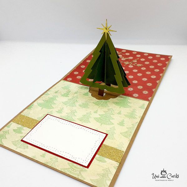 Τρισδιάστατη Κάρτα Χριστουγέννων - Δεντράκι - 3d, χριστουγεννιάτικο δέντρο, κάρτα ευχών, ευχετήριες κάρτες, δέντρο - 3