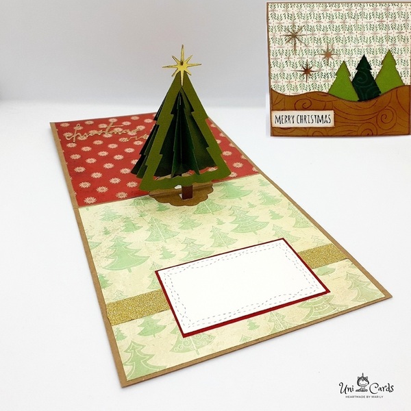 Τρισδιάστατη Κάρτα Χριστουγέννων - Δεντράκι - 3d, χριστουγεννιάτικο δέντρο, κάρτα ευχών, ευχετήριες κάρτες, δέντρο - 5