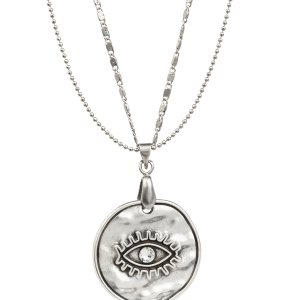 Prima necklace - ορείχαλκος, μάτι, μακριά, boho