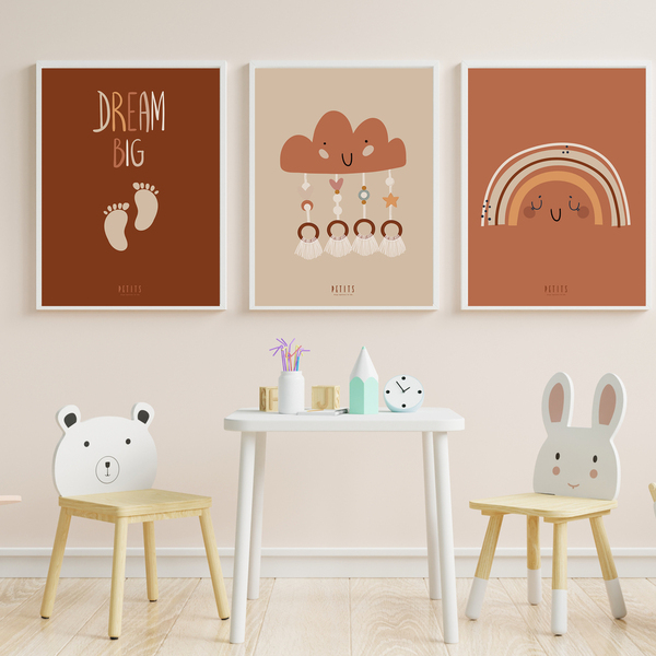 50x70 bohobabies αφίσα για παιδικό δωμάτιο σε γίηνες αποχρώσεις | χωρίς κάδρο - αφίσες, boho, προσωποποιημένα - 2