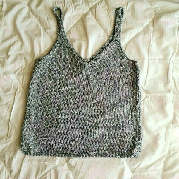 knitted top silver - crop top - 5