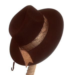 Καπέλο μάλλινο/χειμωνιάτικο - Croco gold - για τα μαλλιά, καπέλο