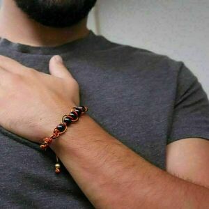 Χειροποιητο Βραχιολι μακραμε πολυχρωμο- Γυαλινες χαντρες - μακραμέ, χάντρες, boho, χεριού - 3