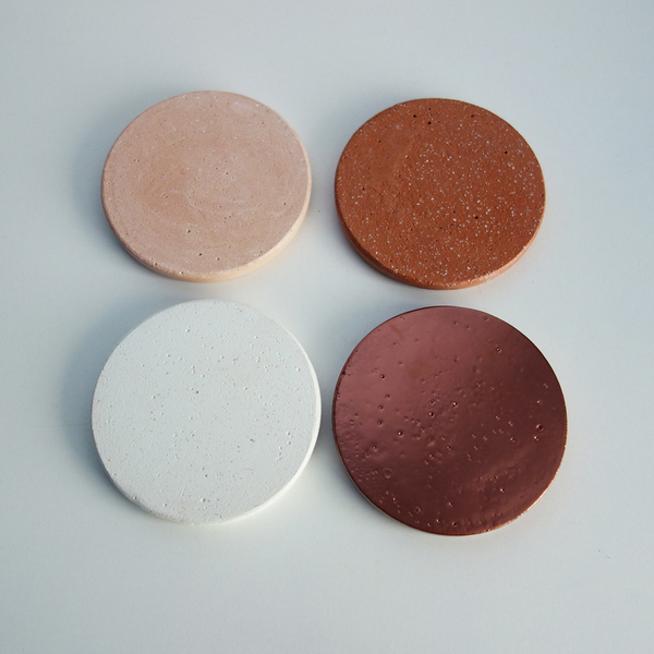 Σετ Σουβέρ " 4 colors " ΓΗ - BRONZE - είδη σερβιρίσματος, τσιμέντο, σετ δώρου, σουβέρ - 2