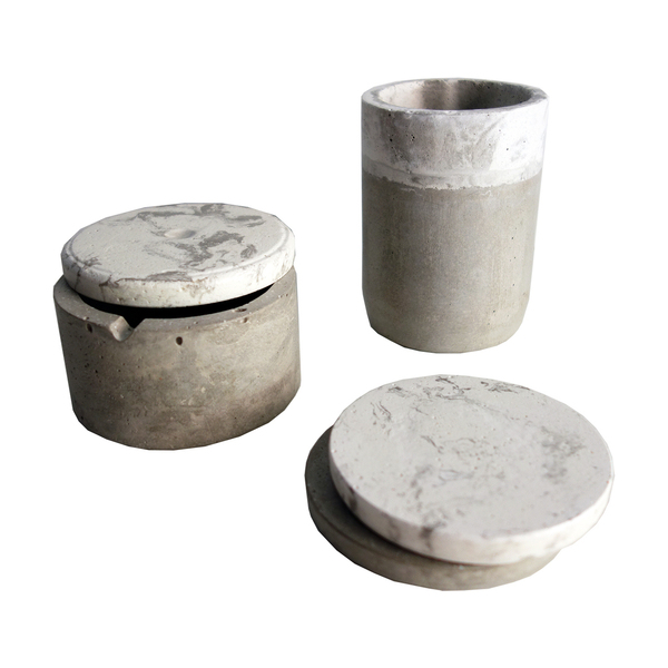 Σετ Γραφείου " double flavor marble-grey "