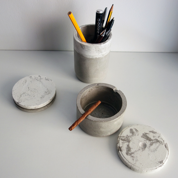 Σετ Γραφείου " double flavor marble-grey "