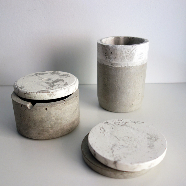 Σετ Γραφείου " double flavor marble-grey "