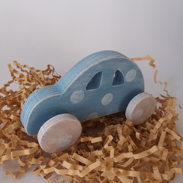 Ξύλινο χειροποίητο αυτοκινητάκι - αγόρι, αυτοκινητάκια, ιδεά για δώρο, ξύλινα παιχνίδια, 1-2 ετών - 3