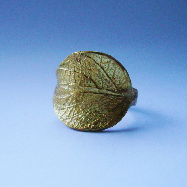 Μπρούντζινο χειροποίητο δαχτυλίδι φύλλο ελιάς - μικρά, μπρούντζος, αυξομειούμενα, φθηνά - 2
