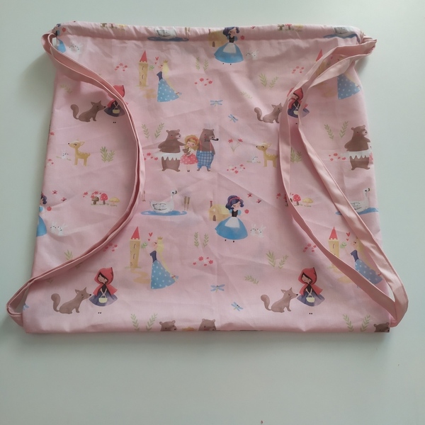 Παιδικό σακίδιο πλάτης με ύφασμα από κλασσικά παραμύθια για το σχολείο - κορίτσι, σχολικό - 2